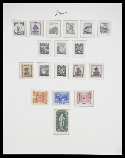 Postzegelverzameling 33321 Japan 1946-1968.