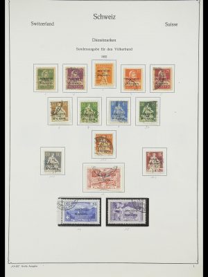 Postzegelverzameling 33327 Zwitserland dienst 1922-1989.