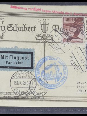 Postzegelverzameling 33331 Zeppelin brieven 1929-1931.