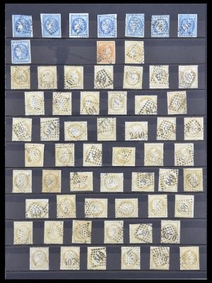 Postzegelverzameling 33392 Frankrijk stempels 1849-1936.
