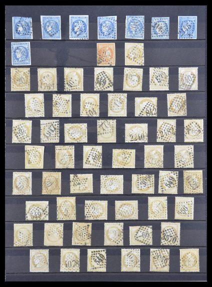Postzegelverzameling 33392 Frankrijk stempels 1849-1936.