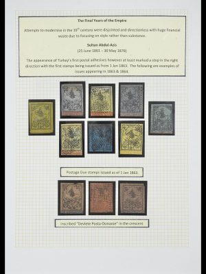 Postzegelverzameling 33398 Turkije en gebieden 1863-1958.