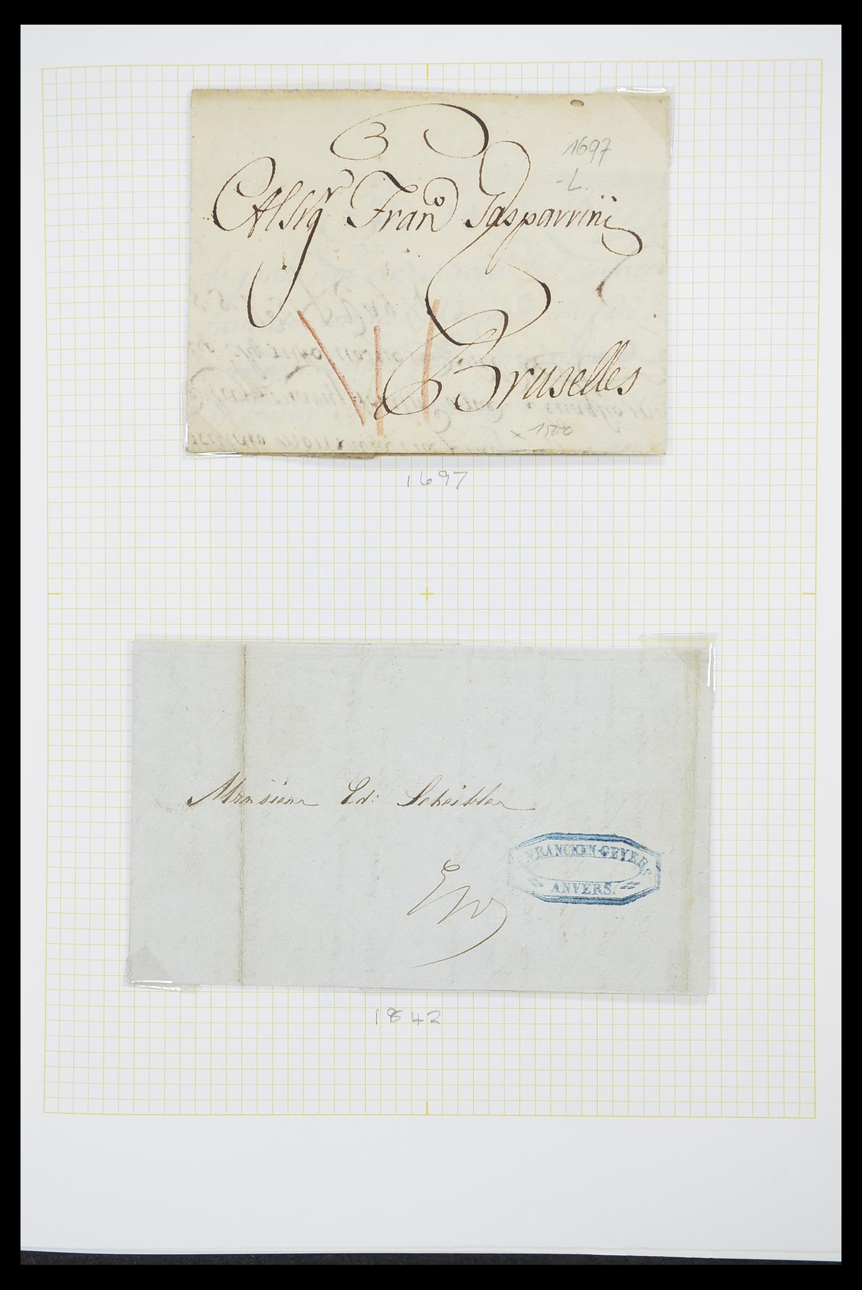 Postzegelverzameling 33424 België 1697(!)-1960. Postzegelverzameling 33424 België 1697(!)-1960.