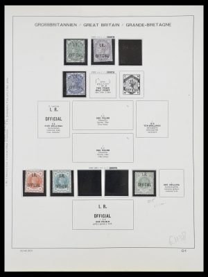 Postzegelverzameling 33435 Engeland officials 1882-1902.