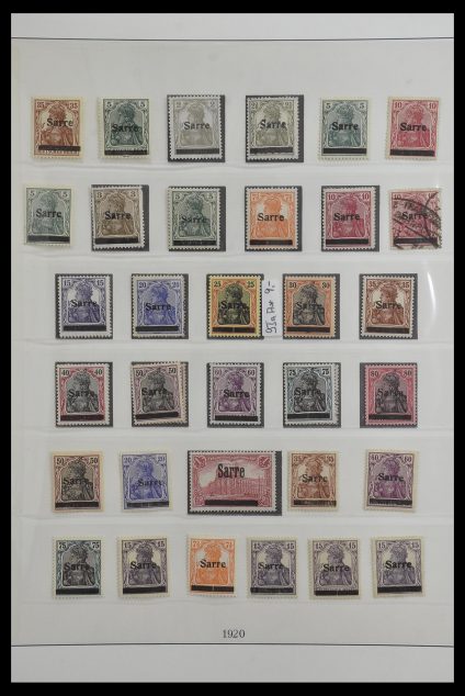 Postzegelverzameling 33485 Saar 1920-1959.