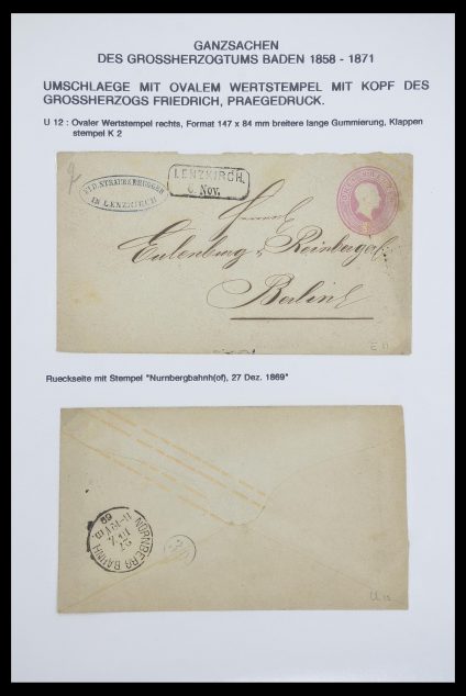 Postzegelverzameling 33487 Oud Duitse Staten brieven 1858-1920.