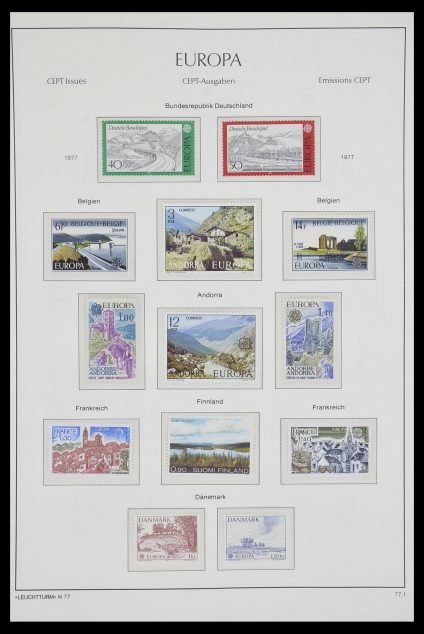 Postzegelverzameling 33524 Europa CEPT 1977-2011.