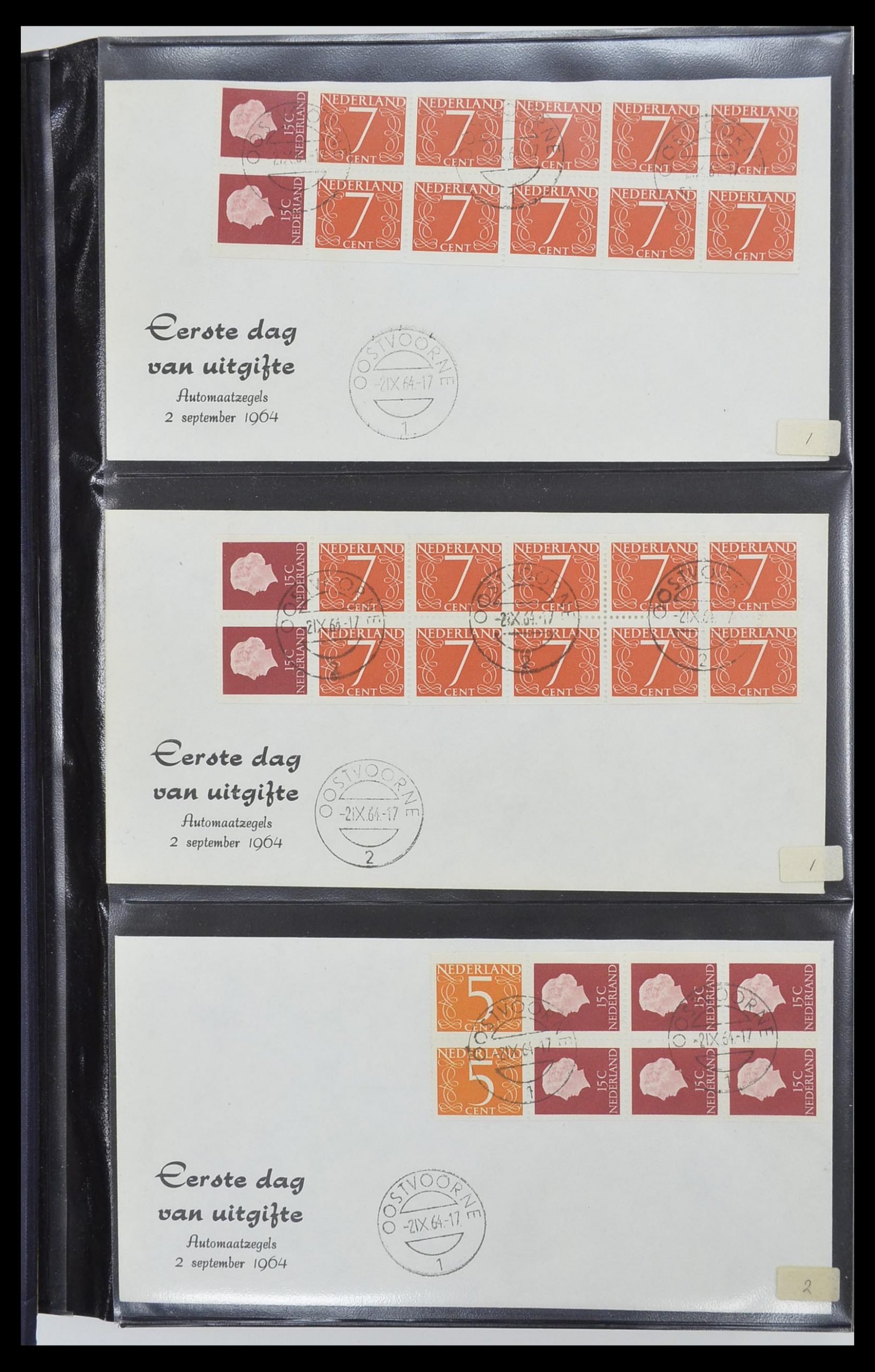 Postzegelverzameling 33546 Nederland automaatboekjes op FDC 1964-1998. Postzegelverzameling 33546 Nederland automaatboekjes op FDC 1964-1998.