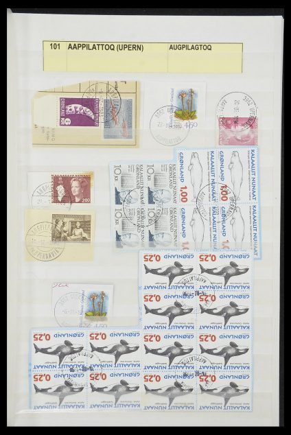Postzegelverzameling 33554 Groenland stempels 1938-2000.