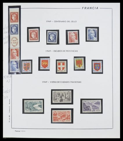 Postzegelverzameling 33561 Frankrijk 1949-1981.