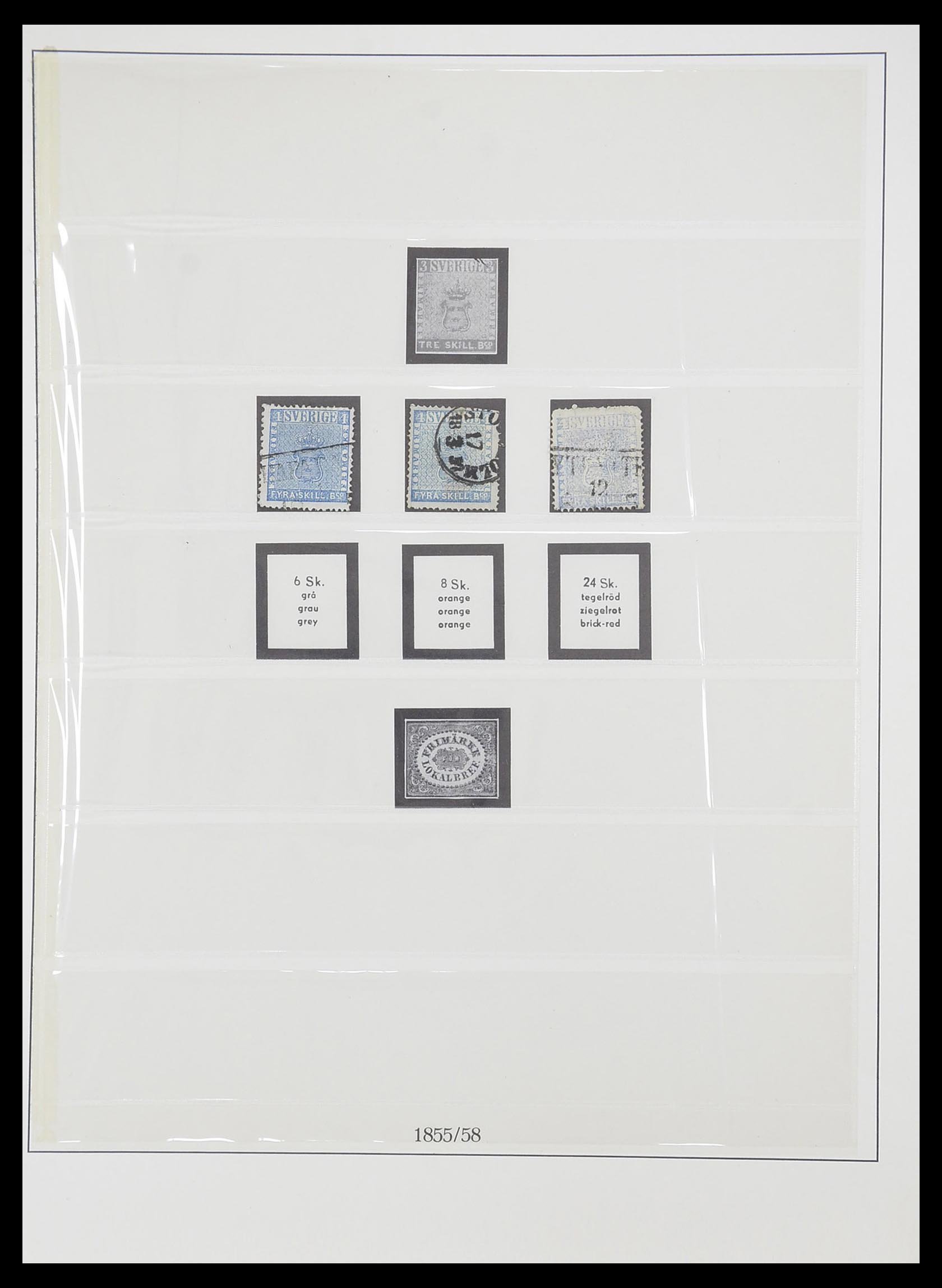 Postzegelverzameling 33567 Zweden 1855-1976. Postzegelverzameling 33567 Zweden 1855-1976.