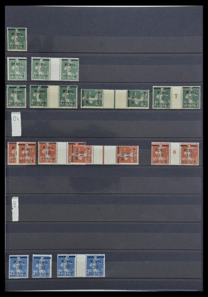 Postzegelverzameling 33570 Memel 1920-1923.