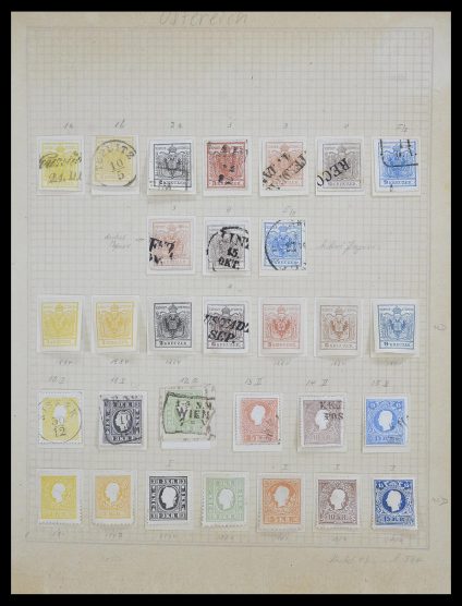 Postzegelverzameling 33592 Oostenrijk en gebieden 1850-1938.
