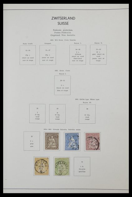 Postzegelverzameling 33601 Zwitserland 1854-1985.