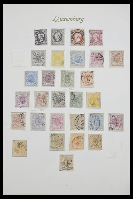 Postzegelverzameling 33609 Luxemburg 1852-1968.