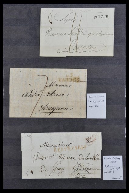Postzegelverzameling 33625 Frankrijk voorfilatelie brieven.
