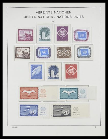 Postzegelverzameling 33637 Verenigde Naties 1951-2005.