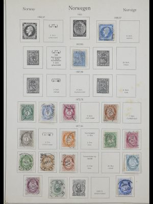 Postzegelverzameling 33661 Noorwegen 1856-2003.