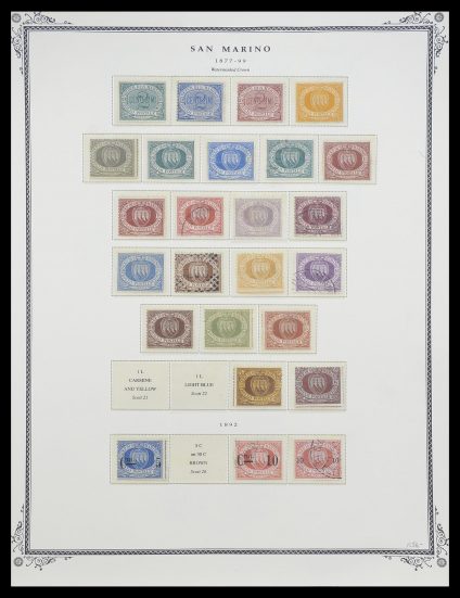 Postzegelverzameling 33677 San Marino 1877-1976.