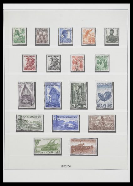 Postzegelverzameling 33683 Papua Nieuw Guinea 1952-2000.