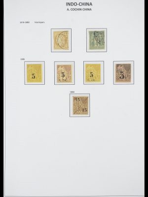 Postzegelverzameling 33695 Indochina 1876-1946.