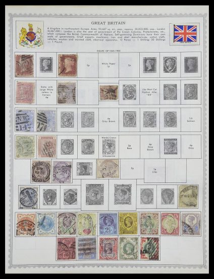 Postzegelverzameling 33704 Engeland en koloniën 1858-1995.