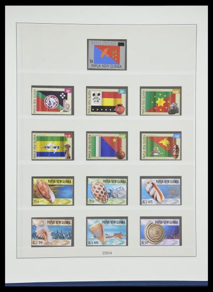 Postzegelverzameling 33731 Papua Nieuw Guinea 1973-2004.