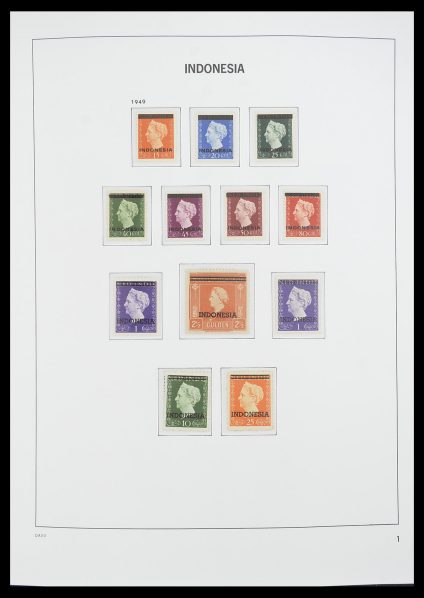 Postzegelverzameling 33777 Indonesië 1949-1969.
