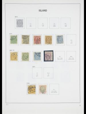 Postzegelverzameling 33785 IJsland 1876-1990.