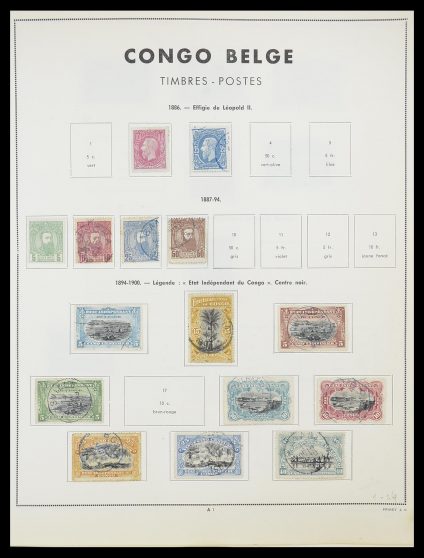Postzegelverzameling 33797 Belgisch Congo 1886-1969.