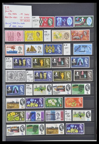 Postzegelverzameling 33802 Engeland 1963-1994.