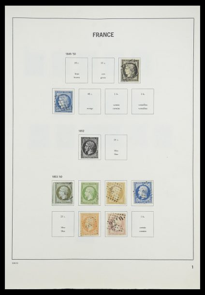 Postzegelverzameling 33819 Frankrijk 1849-1988.