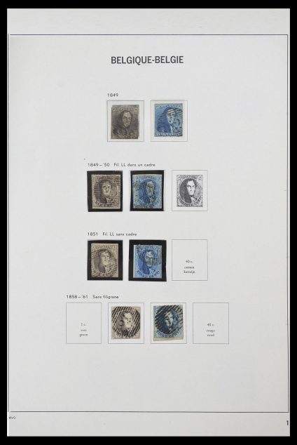 Postzegelverzameling 33769 België 1849-1988.