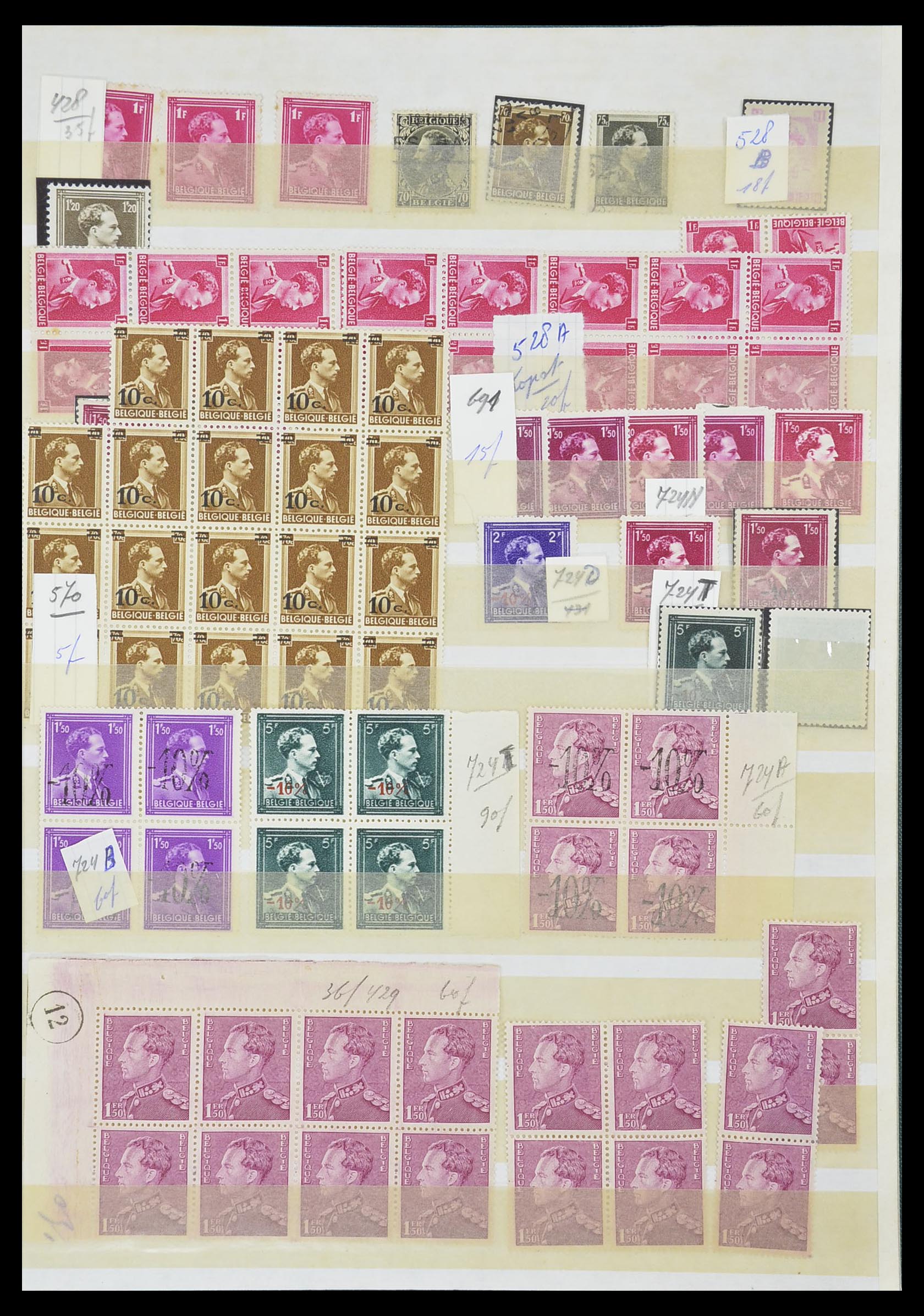Postzegelverzameling 33844 België 1936-1984. Foto van Postzegelverzameling 33844 België 1936-1984.