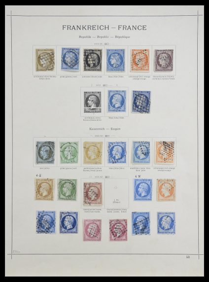 Postzegelverzameling 33919 Frankrijk 1849-1946.