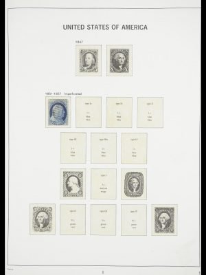 Postzegelverzameling 33924 USA 1851-1944.