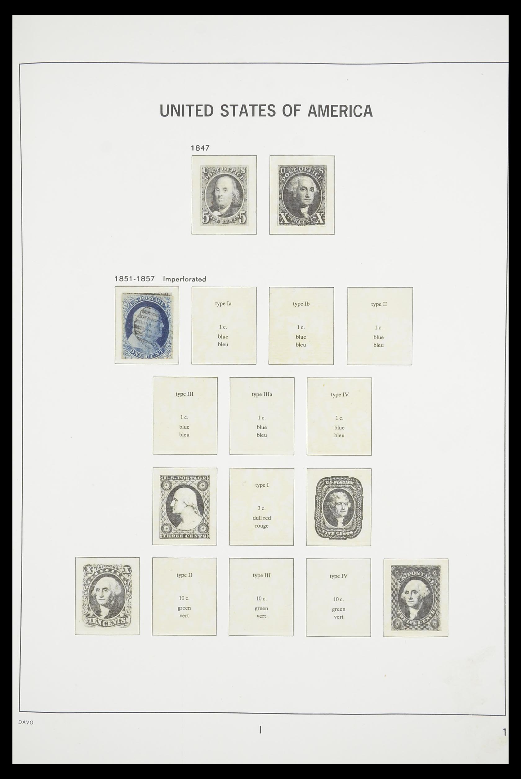 Postzegelverzameling 33924 USA 1851-1944. Postzegelverzameling 33924 USA 1851-1944.