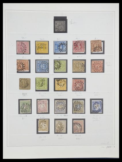 Postzegelverzameling 33958 Beieren 1849-1920.