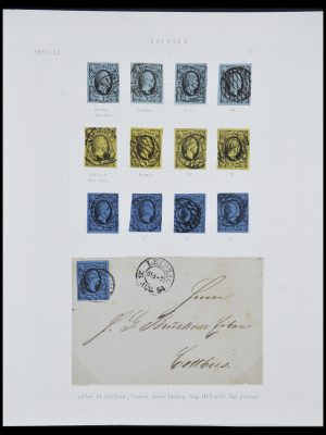 Postzegelverzameling 33966 Saksen 1851-1863.