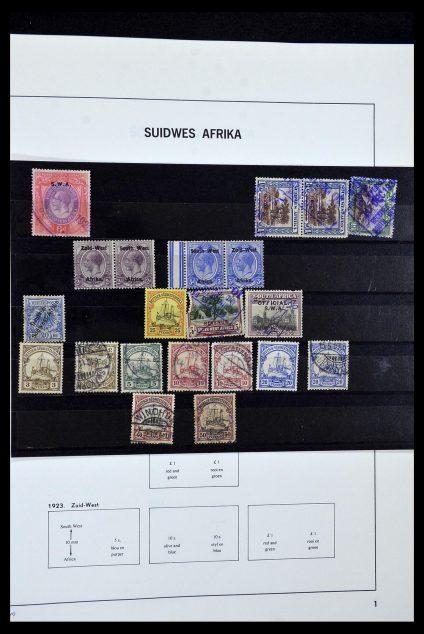 Postzegelverzameling 33979 Zuid West Afrika - Namibië 1923-1996.