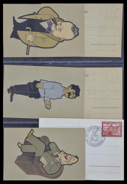 Postzegelverzameling 33995 Duitsland propaganda kaarten.