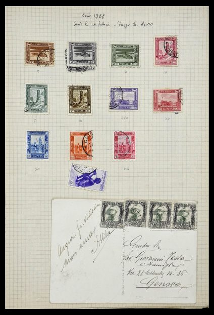 Postzegelverzameling 34017 Italiaanse koloniën en gebieden 1900-1950.
