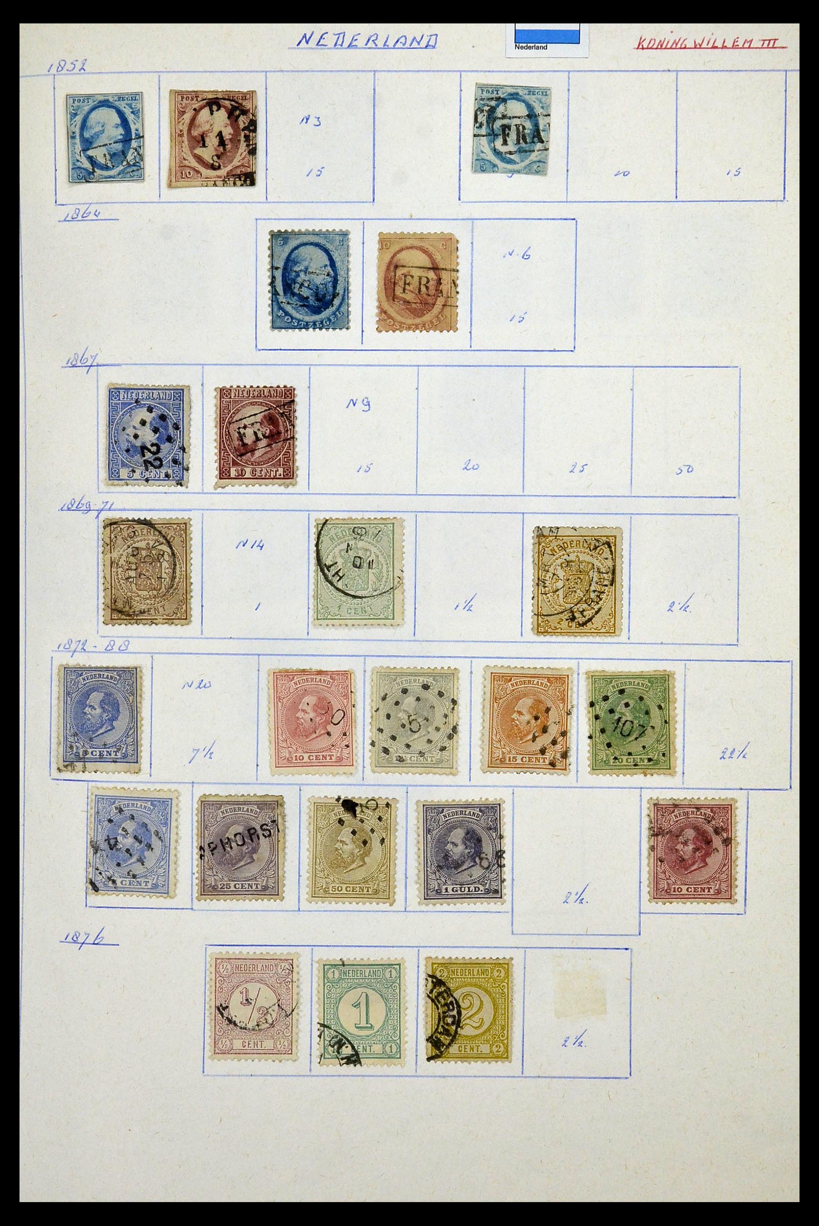 Postzegelverzameling 34028 Nederland 1852-1997. Foto van Postzegelverzameling 34028 Nederland 1852-1997.