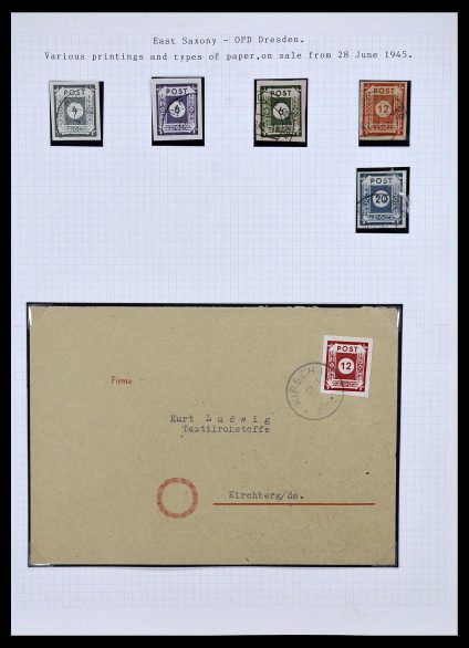 Postzegelverzameling 34032 Duitse Zones 1945-1948.