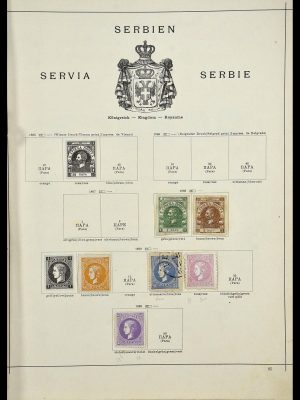 Postzegelverzameling 34033 Servië 1868-1945.