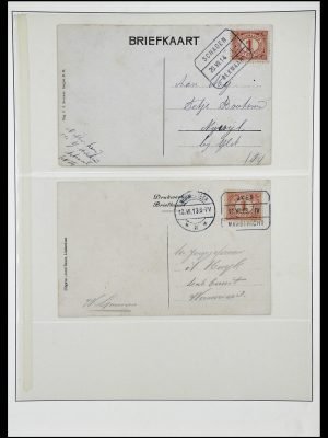 Postzegelverzameling 34036 Nederland treinstempels.