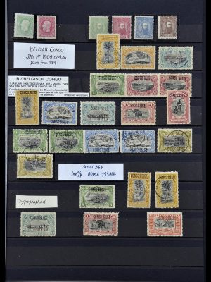 Postzegelverzameling 34067 Belgisch Congo 1885-1935.