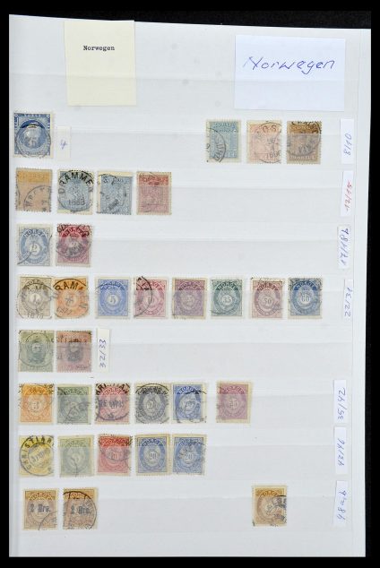Postzegelverzameling 34086 Noorwegen 1856-1999.