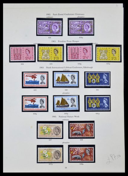 Postzegelverzameling 34107 Engeland 1960-1984.