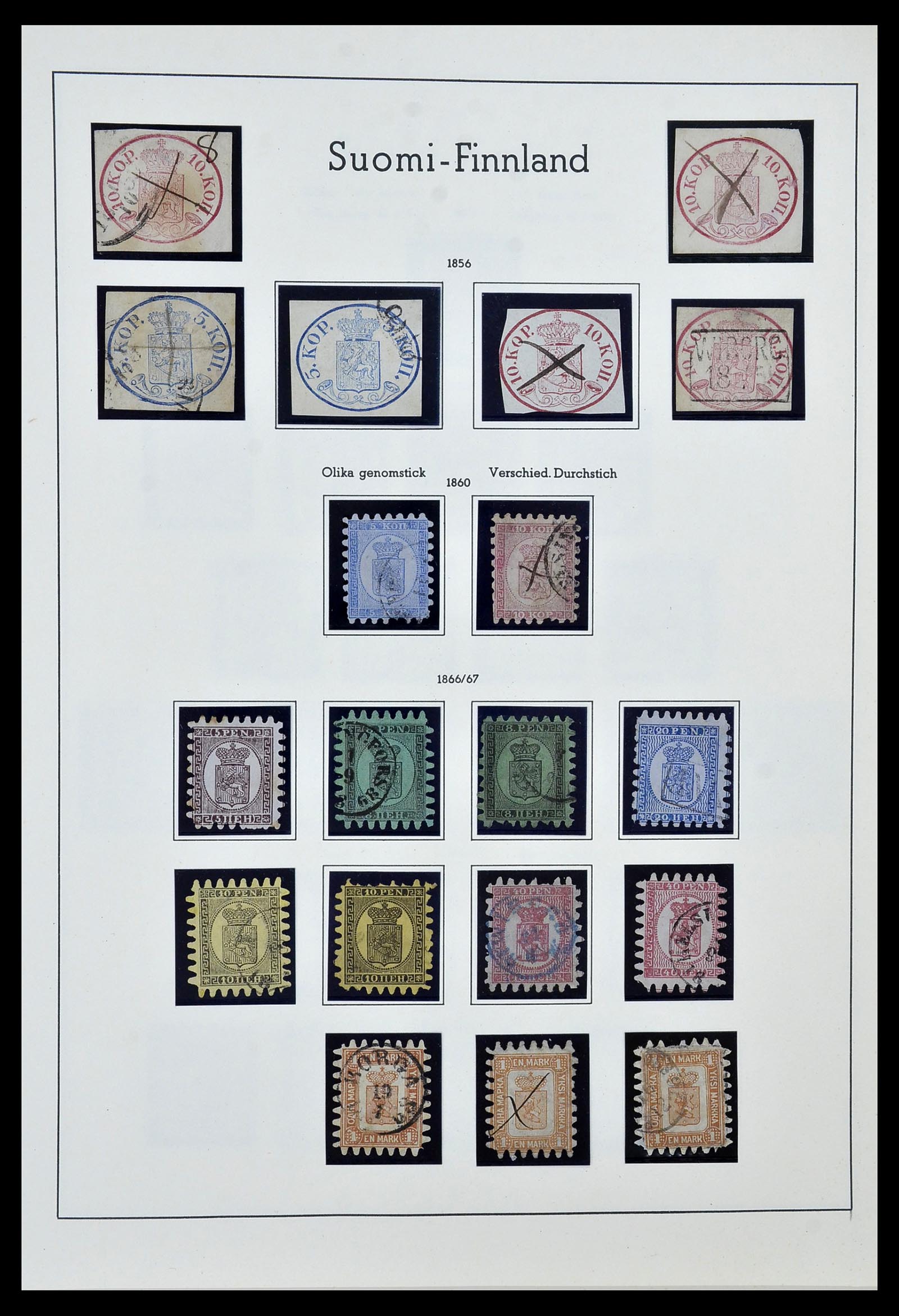 Postzegelverzameling 34151 Finland 1856-1980. Postzegelverzameling 34151 Finland 1856-1980.